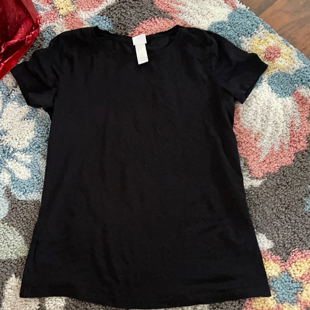 H&M Black scoop neck tee